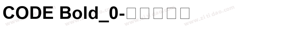 CODE Bold_0字体转换